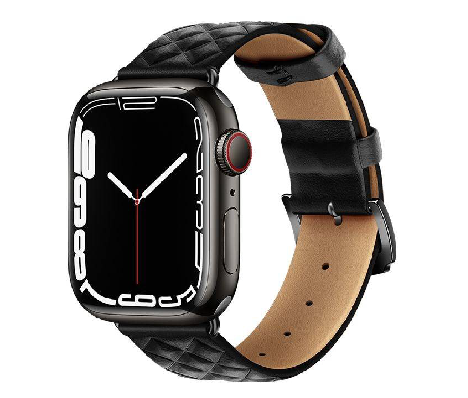 Correa Apple Watch APBL22S-S Black leather 22 mm - Small • Comerciante  oficial •